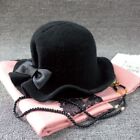 Bows Ladies Bowler Hat Fashion Fisherman Hat Cute Wool Bucket Hats  Woman
