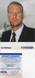 SIR IAN BOTHAM CRICKET LEGEND SIGNED OFFICIAL "SKY SPORTS" PHOTO PSA - Foto 1 di 1