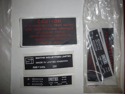 Pegatina calefacción - MG - AUSTIN - MINI - SPRIDGET - heater decal set Foto 1 de 4