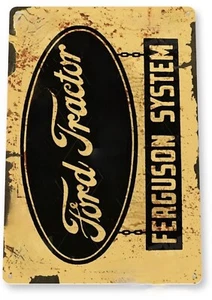 FORD TRACTOR TIN SIGN FERGUSON SYSTEM SALES SERVICE EQUIPMENT PARTS FARM AG - Picture 1 of 1