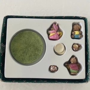 Vintage 1:12 Scale Dollhouse Mini Bear Tea Set - Picture 1 of 3