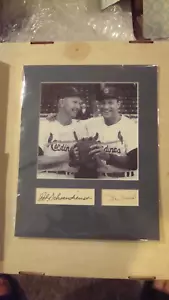 RED SCHOENDIENST & STAN MUSIAL AUTOGRAPHED CUSTOM FRAMED 11X14 CUT SIGNATURES - Picture 1 of 5