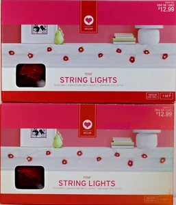Rose String Lights 10 Red Lights - Set of 2 - Picture 1 of 5