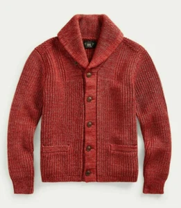 RRL Ralph Lauren 1930's Inspired Chunky Cotton Linen Wool Cardigan-- L - Picture 1 of 3