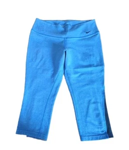 Nike Dri-fit Leggings Capri Pants Running Athletic Yoga Women's Size M Blue - Picture 1 of 5