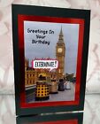Doctor Who & Daleks Luxury Birthday Card, Daleks attack houses of Parliament ! 