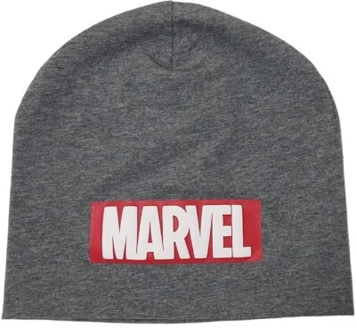 Gorro gorras gris calavera de algodón con logotipo de Marvel para niños (para edades de 4-8 años) nuevo con etiquetas Foto 1 de 4