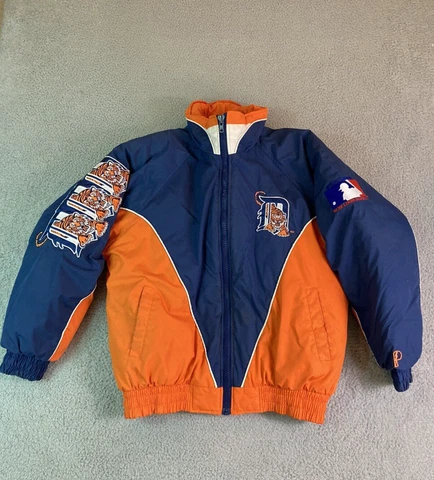 Vintage 90's Detroit Tigers Jacket Mens Medium Pro Player Daniel Young Big Logo Cover