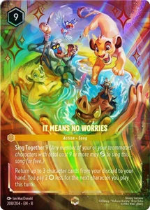 Lorcana INKWASH FOIL It Means No Worries (Enchanted) - Reign of Jafar # 208 - Bild 1 von 2