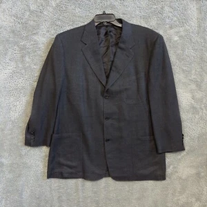 Canali Mens Wool Silk Blend 3 Button Blazer Size 56R IT / 46R US Made In Italy - Picture 1 of 9