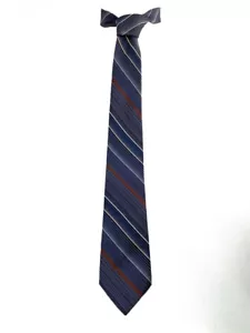 Corbata de cuello para hombre Hickok by Le Bil's azul marino multicolor a rayas diagonales - Imagen 1 de 4
