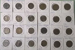 Indian Coin Collection 24 Lot In Coin Protector's - Picture 1 of 3