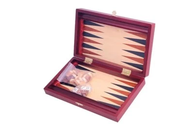 Edles Backgammon Tavla Brettspiel Würfelspiel Holz Neu SET Deluxe - Bild 1 von 3