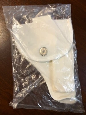 Vintage Italian Polizia Police Surplus White Nylon Parade Pistol Holster NOS - Image 1 of 4