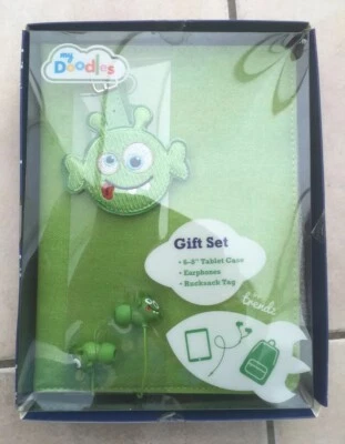 My Doodles Children's Earphones, Luggage Tag & Folio Stand Case for 6-8" Tablet - Image 1 of 4