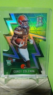 2016 Corey Coleman Panini Spectra Neon Green Prizm Die Cut #d/15 Browns RC - Image 1 of 3