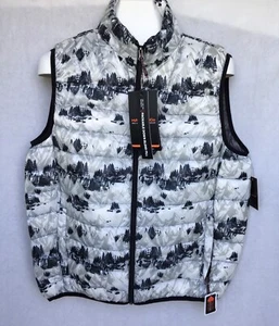 Chaleco amortiguador lleno de plumón Hawke & Co deportivo empaquetable camuflaje nieve cremallera completa para hombre mediano - Imagen 1 de 12