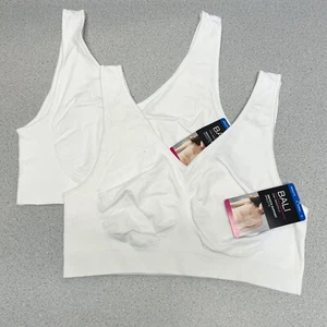 2 Bali One Smooth U Wireless Seamless Bralette Bra XL NEW WHITE - Picture 1 of 3