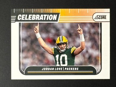 2024 Panini Score Jordan Love Celebration #C-JLE Green Bay Packers - Image 1 of 2