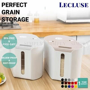 Lecluse Rice Dispenser Cereal Storage Box Spaghetti Noodle Container Sealed - Picture 1 of 16