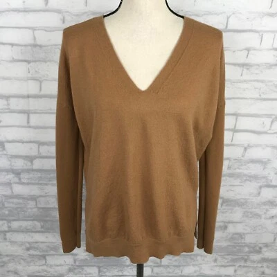 Maeve Anthropologie Merino Wool Sweater Size M Pullover Camel Tan Side Slits - Image 1 of 4