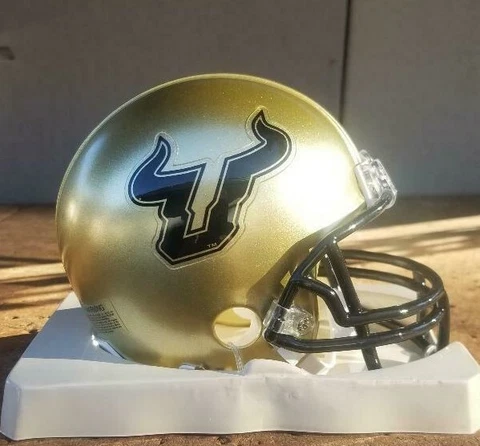 NCAA SOUTH FLORIDA BULLS Riddell Mini Football Helmet PERFECT Gift Cover