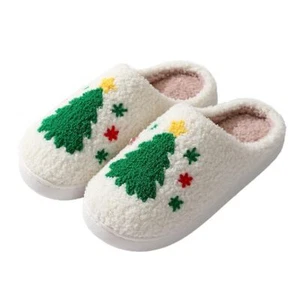 Christmas Slippers Memory Foam for Women 7.5-8.5 Women/7-8 Men Christmas Tree - Picture 1 of 6