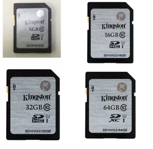 8GB/16GB/32GB/64GB Original Kingston SD SDHC/XC C10 Flash Memory Card f.Camera - Picture 1 of 7