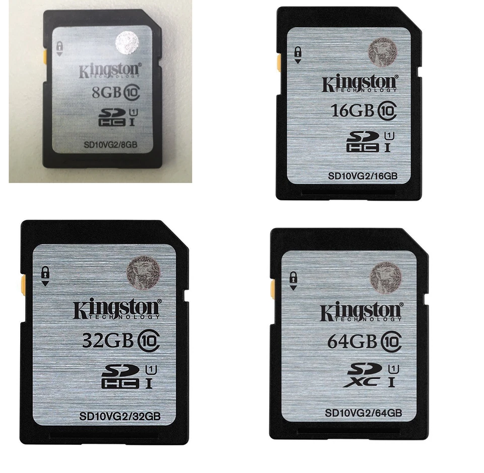 8GB/16GB/32GB/64GB Original Kingston SD SDHC/XC C10 Flash Memory Card f.Camera - Image 1 of 1