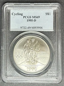 1995-D Cycling Dollar PCGS MS-69, Buy 3 Items, Get $5 Off! - Picture 1 of 2