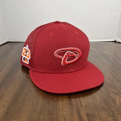 Arizona Diamondbacks New Era Fitted Hat Size 7 7/8 23 Patch Mesh Red 59Fifty Cap - Image 1 of 4