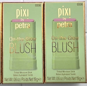 Pixi by Petra On The Glow Blush Fleur Lot of 2 New 0.6 oz. Tinted Moisture Stick - Picture 1 of 6