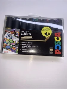 Rotulador Uni POSCA PC-8K - Ancho 8 mm - Juego de 8 colores metálicos - Imagen 1 de 4