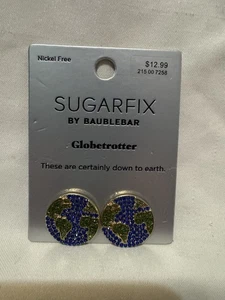 Pendientes Globetrotter Shoot for the Stars Mundo Globo Sugarfix Ver Des - Imagen 1 de 4