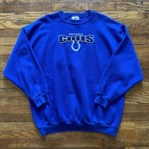 Vintage Indianapolis Colts Big Graphic Embroidered Crewneck Sweatshirt 3XL - Picture 1 of 6