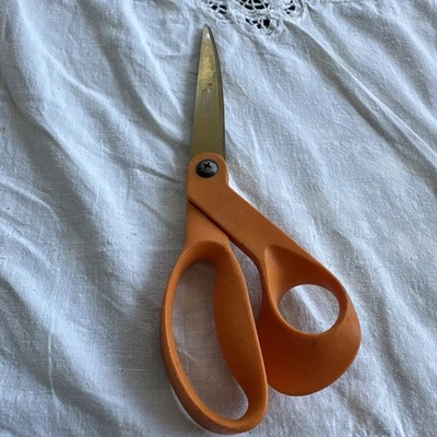 FISKARS 9.75” OVERALL LENGTH TITANIUM  NITRIDE SCISSORS SERRATED MULTI PURPOSE - Image 1 of 4