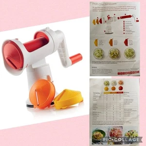Tupperware Chef Profi-Chef Spiralwerk rot-weiß Spaghetti/Gemüseschneider NEU - Bild 1 von 1