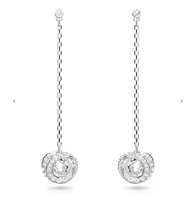 Pendientes colgantes SWAR0VSKI Generación Cristal Blanco, enchapado en rodio 5636515 Foto 1 de 4