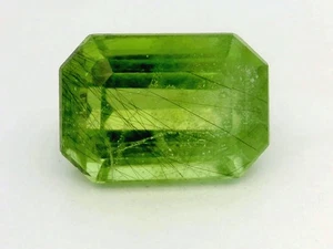 5.53Ct NATURAL GREEN RUTILE PERIDOT GEMSTONE FROM PAKISTAN - Picture 1 of 7