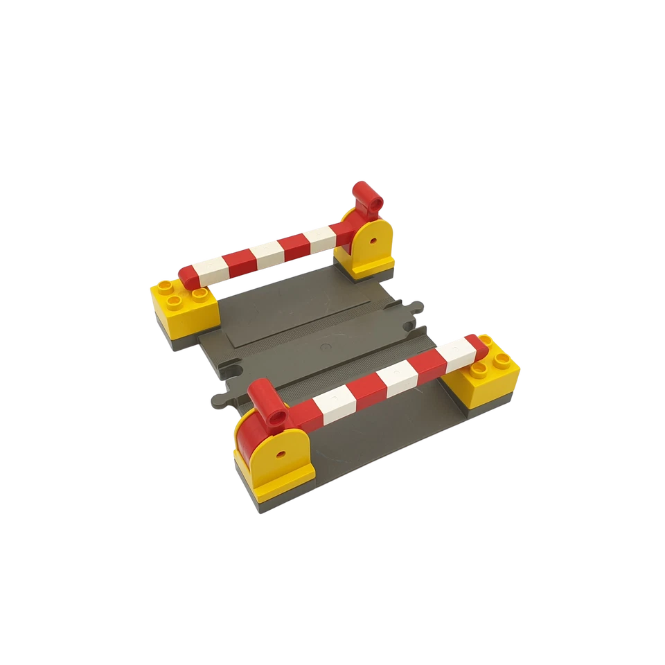 Lego Duplo TRAIN DARK GREY Track with Ramps for Car Crossing + Barriers - Image 1 of 1