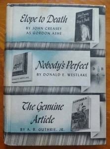 *DETECTIVE BOOK CLUB: Elope To Death / Nobody's Perfect / The Genuine Article - Imagen 1 de 5