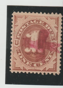 US Scott J1 Used Red Cross SON Fancy Cancelation Postage Due CV $14.00 - Picture 1 of 1
