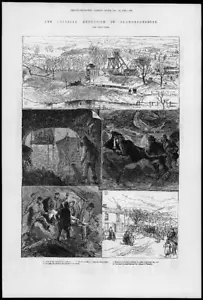 Impresión antigua 1880 - Gales Glamorganshire pluma explosión mina y gris (128) - Imagen 1 de 1