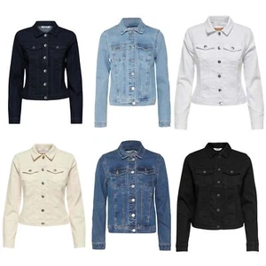 ONLY Womens Stretch Denim Jacket in choice of colours - Picture 1 of 11