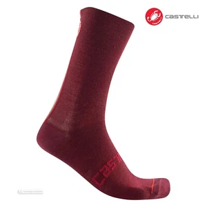 Castelli RACING STRIPE 18 Wool Cycling Socks : BORDEAUX - One Pair - Picture 1 of 3