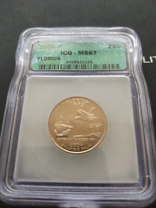 2004 P 25C Florida State Quarter MS67 ICG Nice certified coin - Picture 1 of 3