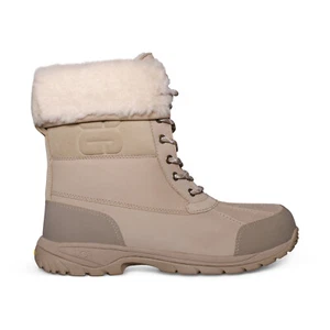 UGG BUTTE LOGO MUSTARD SEED LEATHER WATERPROOF WINTER MEN'S BOOTS SIZE US 9.5 - Picture 1 of 5