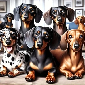 DASCHUND (11) CROSS STITCH PATTERN - Picture 1 of 2
