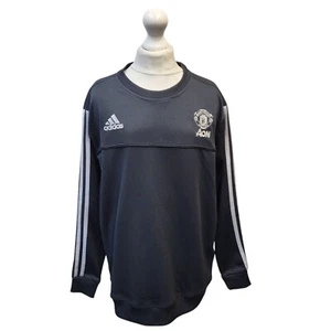 Adidas Grey Sweatshirt Manchester United UK Boy's Size XL K502 - Picture 1 of 5
