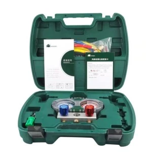 Car Air Conditioning Pressure Manifold Gauge Hose Kit For R134A R410 R22 Set - Picture 1 of 14